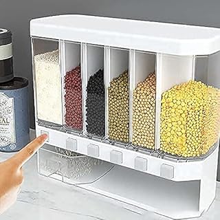 6 slot cereal dispenser / Wall Mount Storage Container